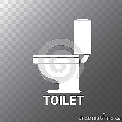 Vector Toilet symbol. toilet sign or toilet bowl isolated on transparent background Vector Illustration