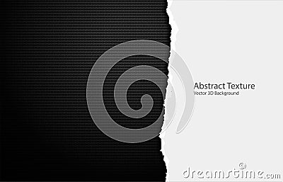 Vector torn paper edges on carbon fiber texture Vector Illustration