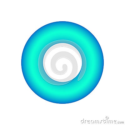 Vector torus with gradients and shadow for game, icon, package design, logo, mobile, ui, web, education. 3d donut on a Stock Photo