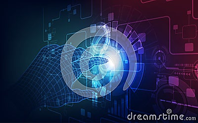 Vector, Touch the future,Interface technology, the future of user experience. abstract background Vector Illustration