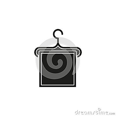 vector towel illustration isolated - bathroom sign symbol Cartoon Illustration