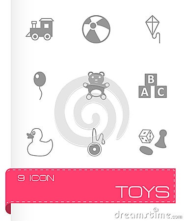 Vector toys icon set Vector Illustration