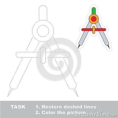 Vector trace game. Vector Illustration