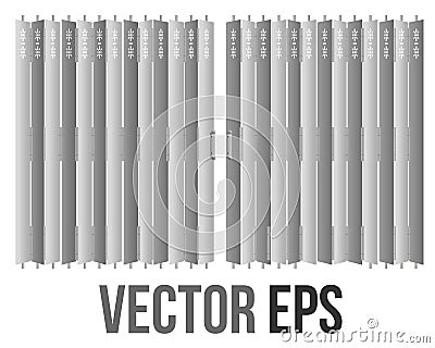 Vector traditional Hong Kong retro style silver shop front gate rolling door design Vector Illustration