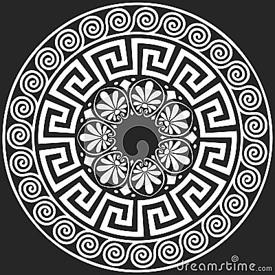 Vector Traditional vintage Greek ornament (Meander) Vector Illustration