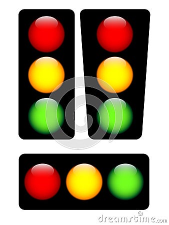 Vector traffic lights Vector Illustration