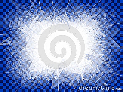 Vector transparent blue frost window Vector Illustration