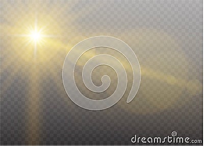 Vector transparent sunlight special lens flare light effect.clouds Vector Illustration