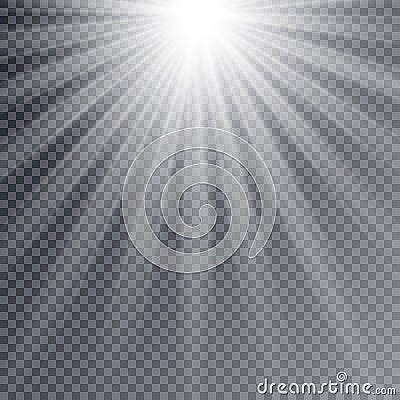 Vector transparent sunlight special lens flare light effect. Vector Illustration