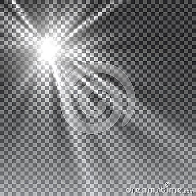 Vector transparent sunlight special lens Vector Illustration