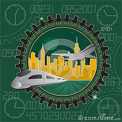 Vector transport Vector Illustration