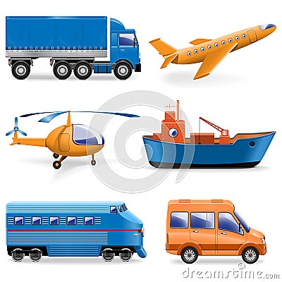 Vector transport icons Vector Illustration