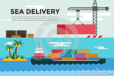 Vector transportation concept illustration global Vector Illustration