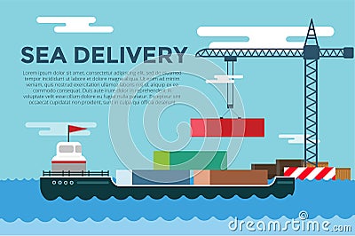 Vector transportation concept illustration global Vector Illustration