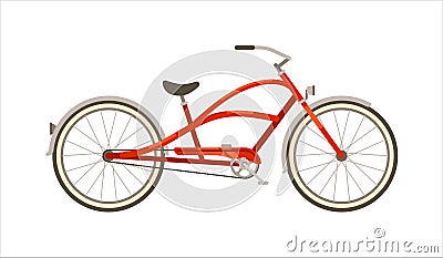 Vector travel bicycle isolated on white background Vector Illustration