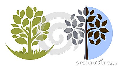 Vector tree emblem 3 Vector Illustration