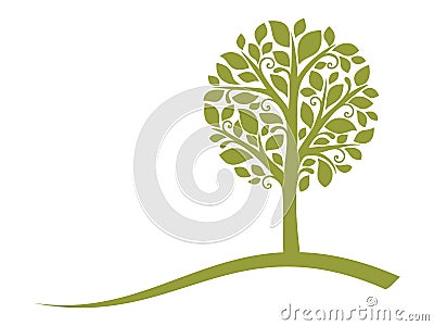 Vector tree emblem 4 Vector Illustration