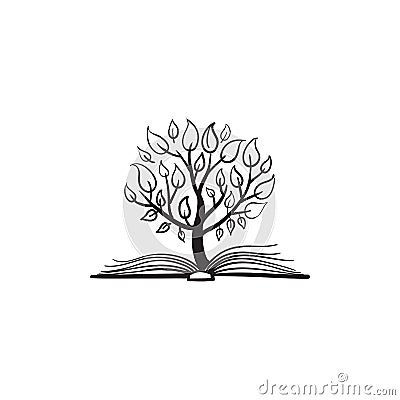 Vector tree growing of a book Vector Illustration