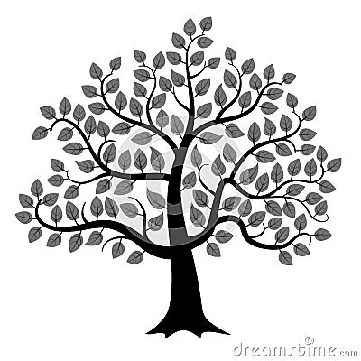 Vector tree silhouette Vector Illustration