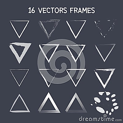 16 vector triangle frame Vector Illustration