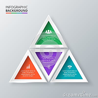 Vector triangle for infographic. Vector Illustration