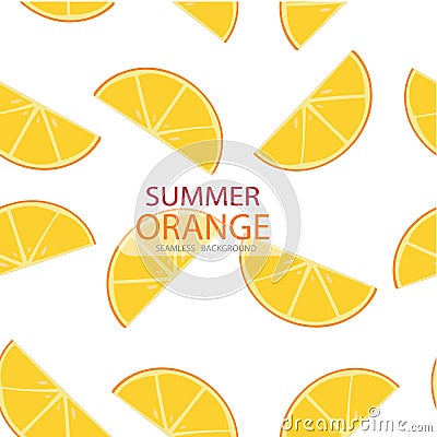 Vector triangle slices of orange pattern, seamless background Vector Illustration