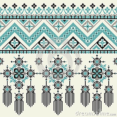 Vector Tribal ethnic seamless pattern. Ideal for printing onto fabric, paper, web design. Vector Illustration