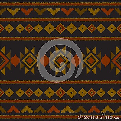 Vector Tribal ethnic seamless pattern. Ideal for printing onto fabric, paper, web design. National background Vector Illustration