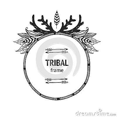 Vector tribal frame Vector Illustration