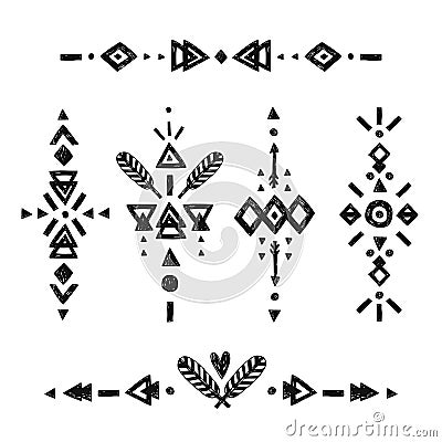 Vector Tribal Hand Drawn elements Vector Illustration