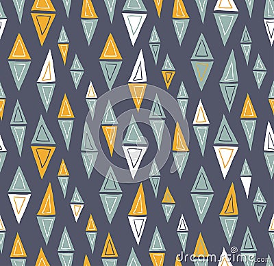 Vector tribal inspired seamless geometric pattern Vector Illustration