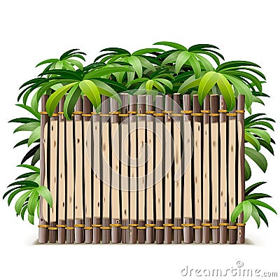 Vector Tropical Timber Frame Vector Illustration