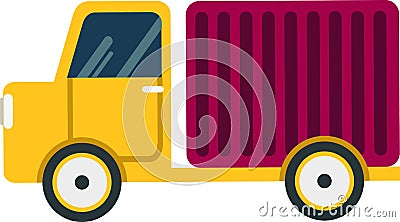 Vector truck on a white background Stock Photo