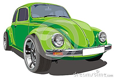 Vector tuned retro car Stock Photo