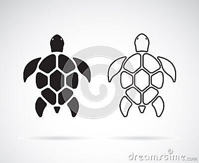 Vector of turtle design on a white background. Reptile. Animals. Vector Illustration