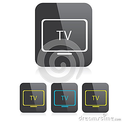 Vector tv icon. online tv symbol. app icon Vector Illustration