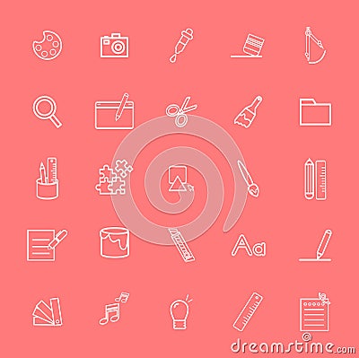 Vector UI Illustration Math Art Study Concept Stock Photo