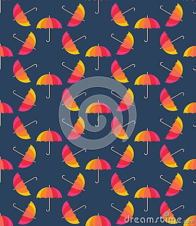 Vector umbrellas. Abstract seamless pattern design Vector Illustration