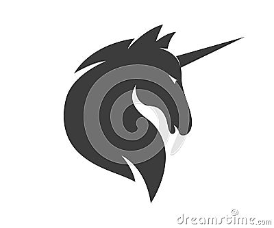 Vector unicorn or horse logo template Vector Illustration