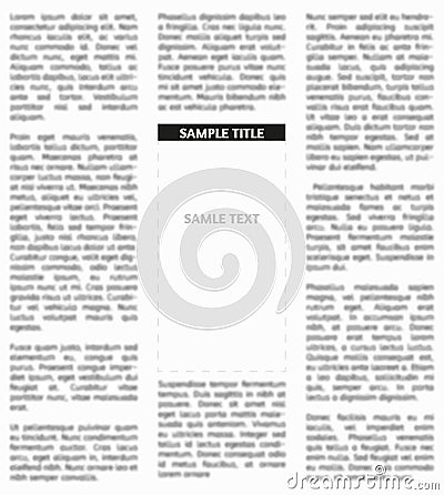 Vector unsharp newspaper Vector Illustration