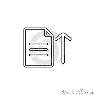 Vector Upload file icon - file document Vector Illustration