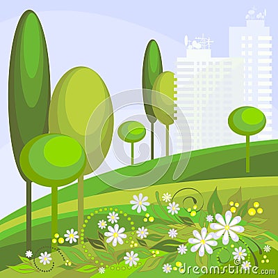 Vector urban landscape Vector Illustration