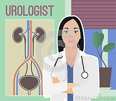 Vector urologist image Vector Illustration