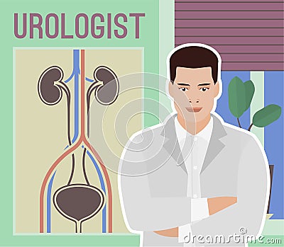 Vector urologist image Vector Illustration