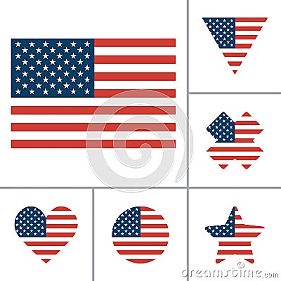 Vector US Flag icon Vector Illustration