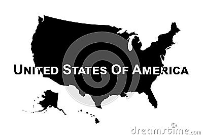 Vector of USA map . Silhouette Vector Illustration