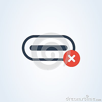 Vector usb type-c port and usb-c. delete flash usb-c cable. warning information Vector Illustration