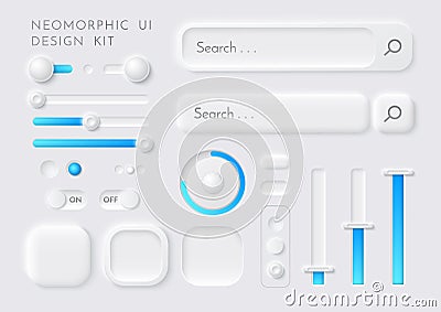 Vector Ux, ui kit. Interface buttons, sliders set. Vector Illustration