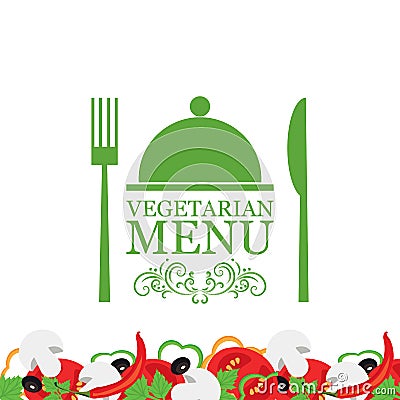 Vector vegetarian menu Vector Illustration