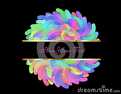 Vector Versicolor Hologram Clew Background Abstract Feathery Versicolored Design Vector Illustration